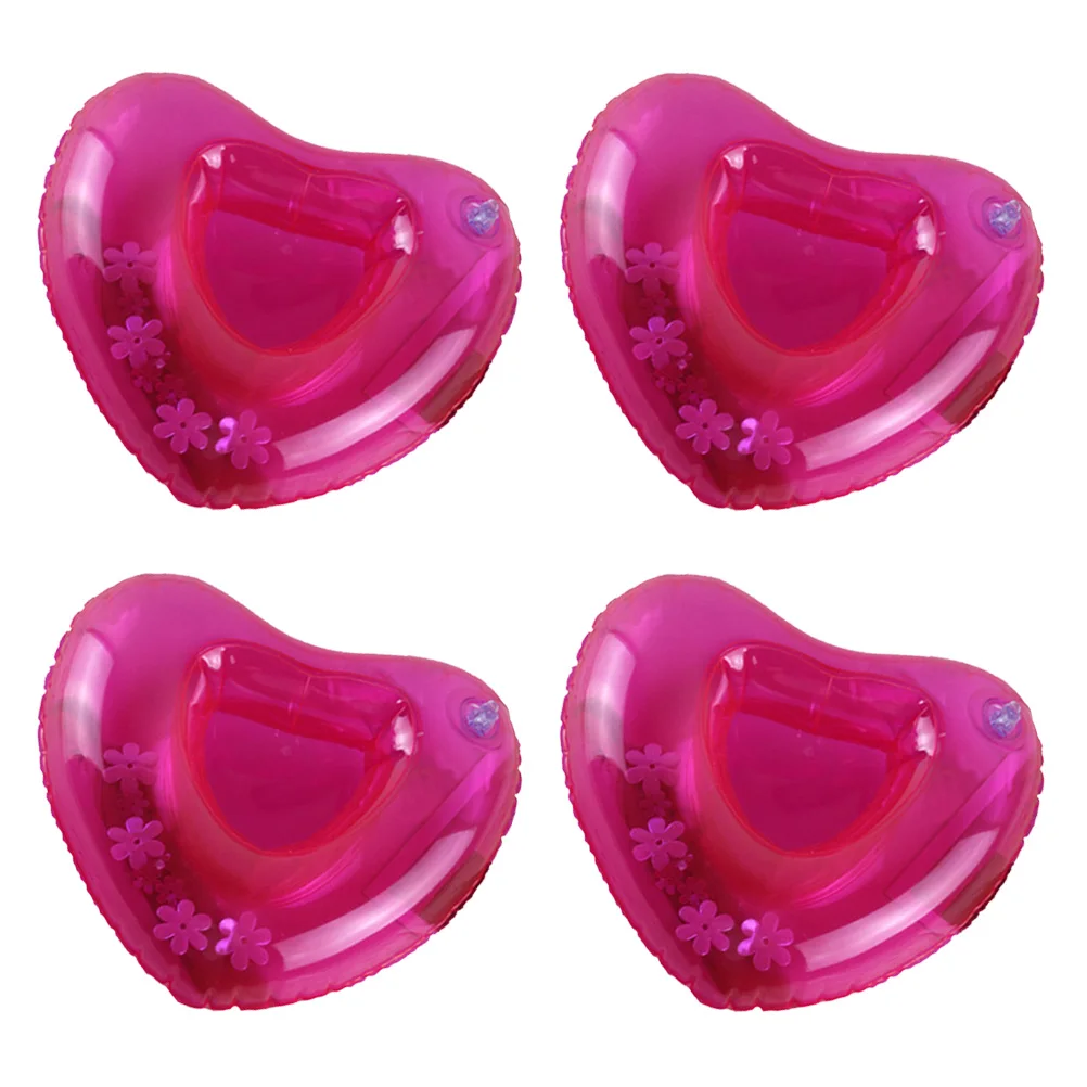 4 pçs amor flutua bebidas infláveis coração suportes piscina copo decorações de festa bebidas