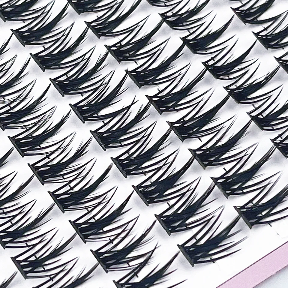 160 mechones de pestañas de visón, pestañas individuales 3D naturales y esponjosas estilo ruso, herramienta de maquillaje para extensiones de pestañas, venta al por mayor 6
