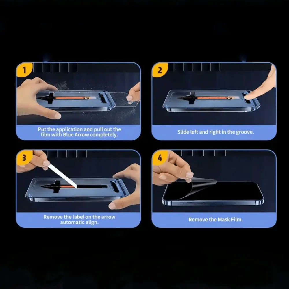 3 قطعة غطاء كامل HD حامي الشاشة آيفون 17 16 15 14 13 برو ماكس 17 الهواء 16e 12 11 برو 15 14 زائد XR XS سهلة التركيب الزجاج