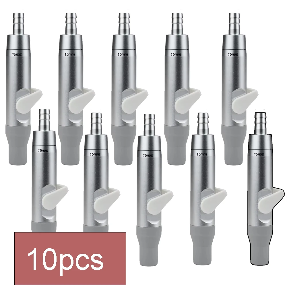 10pcs Dental Weak Suction Handle Saliva Ejector Disposable Mouth Fluid Extractor Valve Tip Adapter Gray Silicone Cover