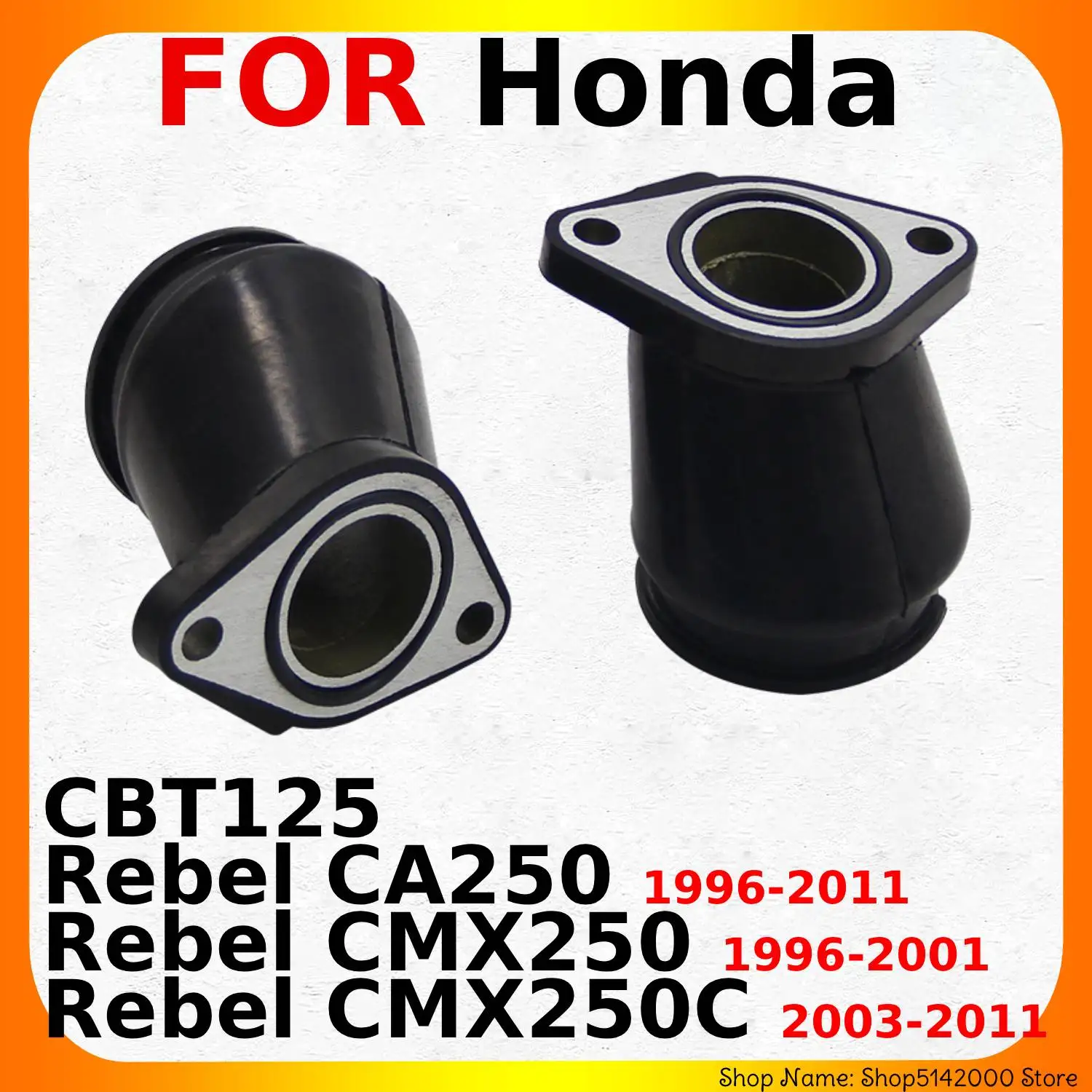 Motorcycle Carburettor Interface Adapter Intake Manifold For Honda Rebel CA250 CA 250 1996-2011 CMX250 1996-2001 CMX250C  CBT125