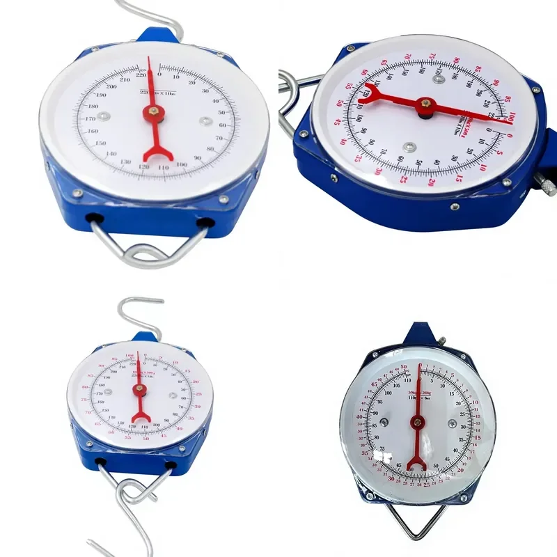 50kg 100kg Mechanical Double Dial Hanging Scale Spring Balance for Baby Weighing Portable Heavy Duty Hook Scale