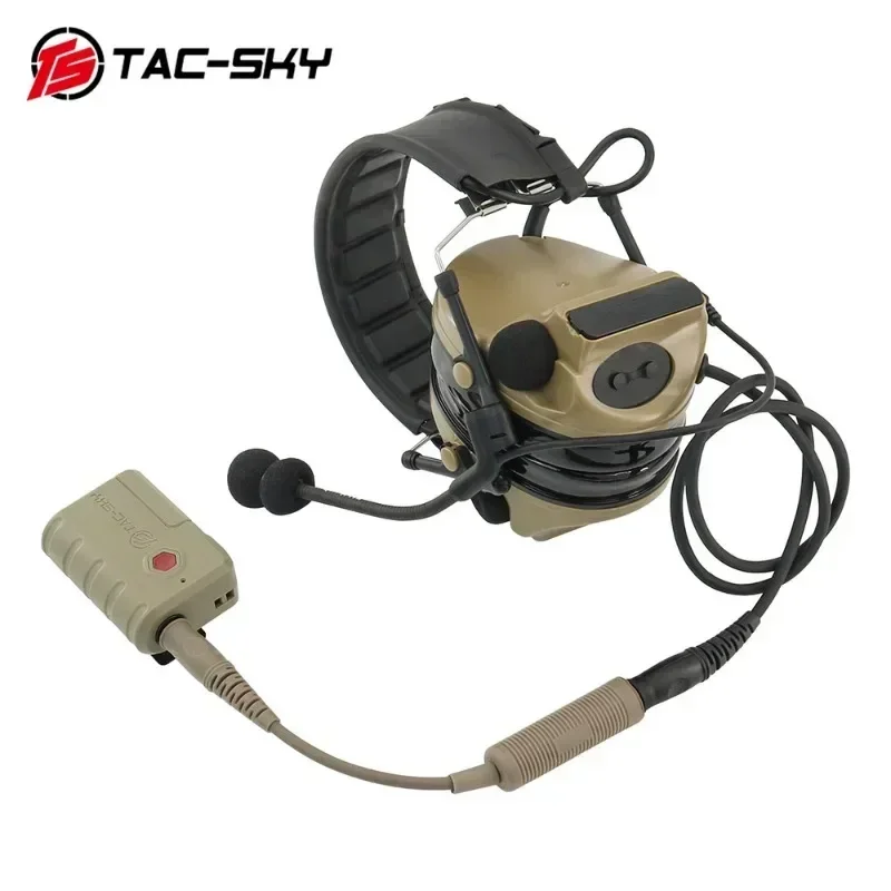 TS TAC-SKY COMTA Tactical Bluetooth Ptt Adapter for Tactical Hunting and Shooting Headsets Military to Civilian Wiring Adapter