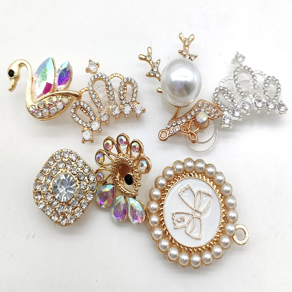 Hot 8pcs/set Shoe Charms Bling Rhinestone Shoe Charms Accessories Shoe Decorations for Girls Women Gift