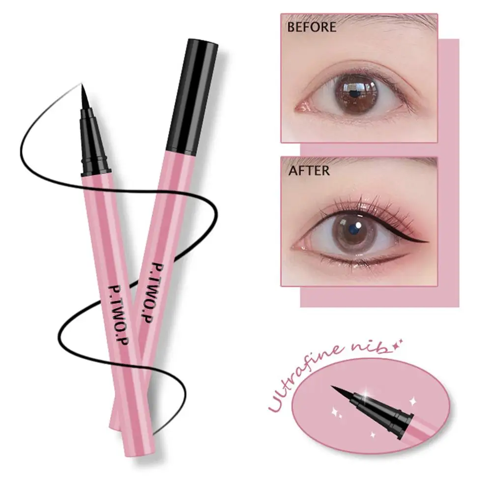 Voor P. Tw O.p Zwarte Vloeibare Eyeliner Oog Make-Up Super Duurzame Ogen Cosmetica Liner Om Gereedschap Te Dragen Oog Lange Make-Up Gemakkelijk Waterpr B4t7