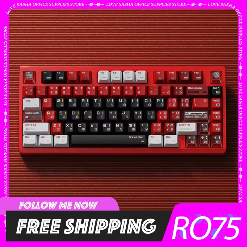 Idobao Ro75 Mechanical Keyboard 3mode Aluminum Rgb Hot Swap 6000mah Gaming Keyboard Customization Computer Office Accessory Gift