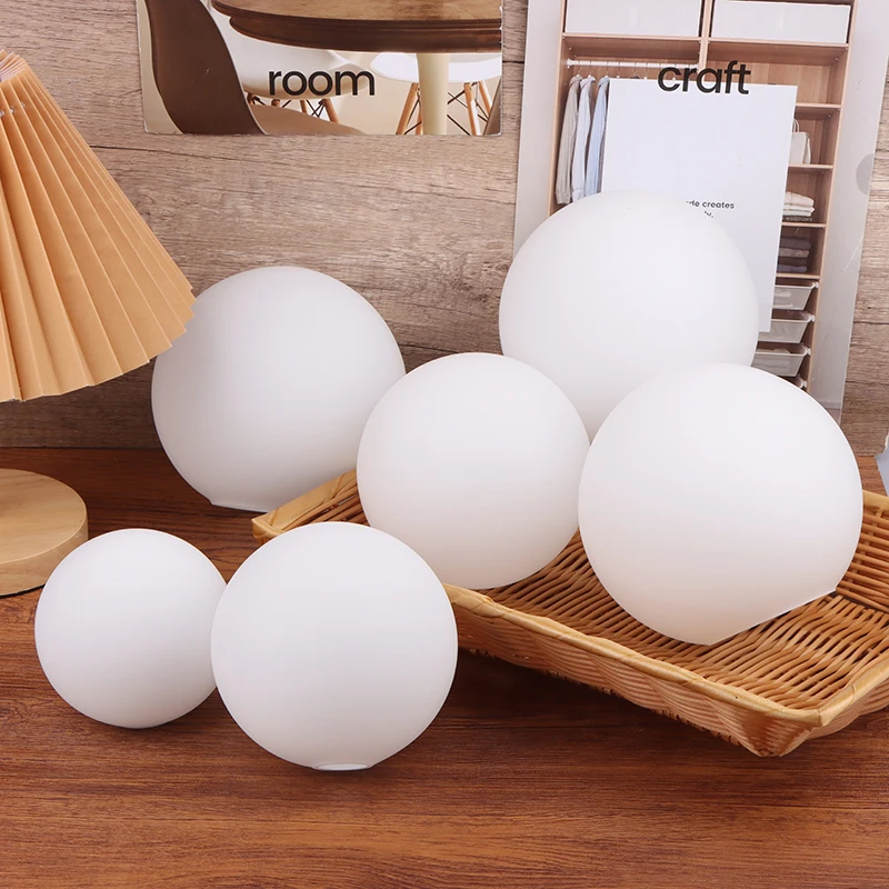 White Glass Lamp Shade, Milky Globe Lampshades Fitting Lamp, D/6/8/10cm/D12/13cm D15cm Round Light Cover