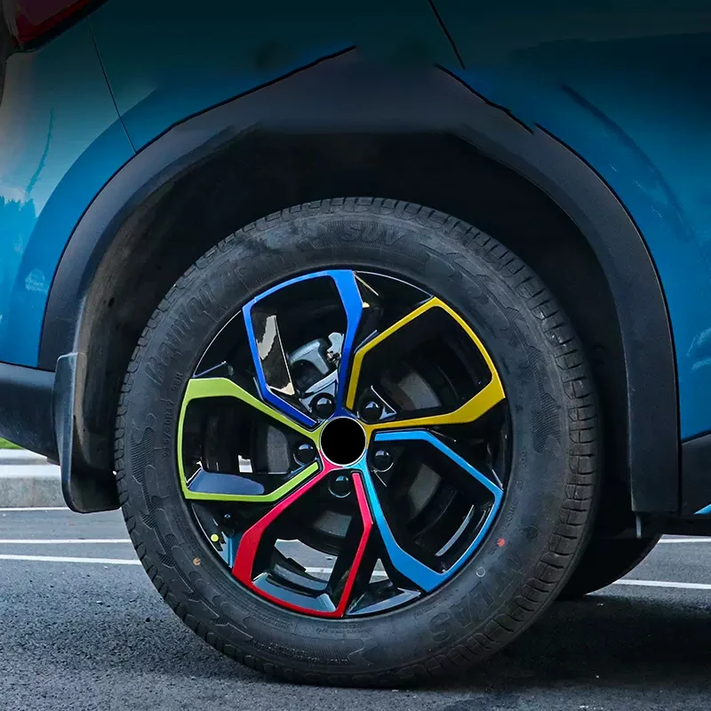 

Для BYD Atto3 2022 2023, наклейки на ступицу колеса, профиль шины, украшение, персонализированная пленка, меняющая цвет, внешние аксессуары