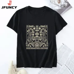 Maglietta estiva JFUNCY maglietta a maniche corte da donna maglietta in cotone multicolore moda maglietta femminile abbigliamento donna magliette