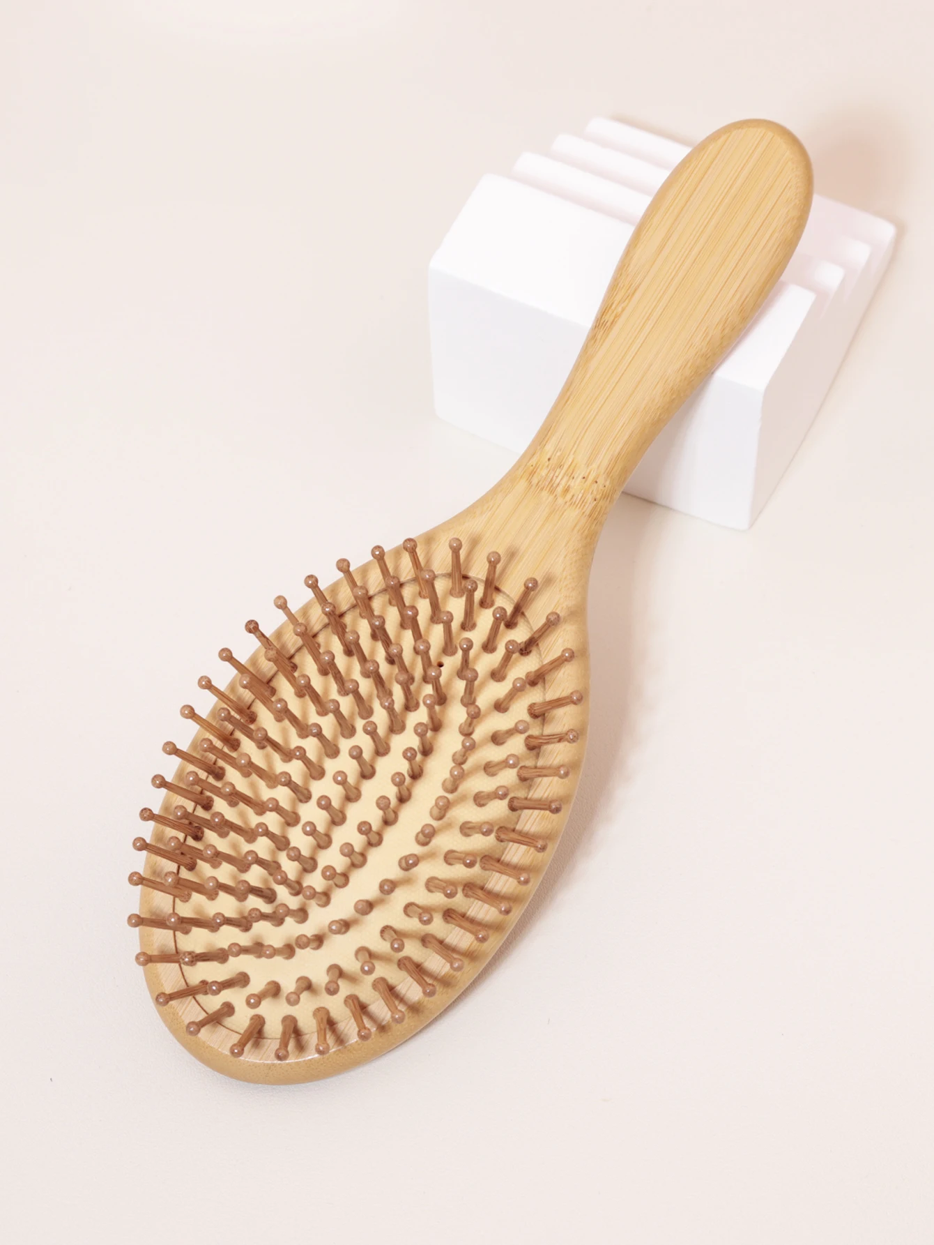 Peine de madera natural para el cabello, cepillo de bambú para masaje del cuero cabelludo, cuidado del cabello, 1 piezas