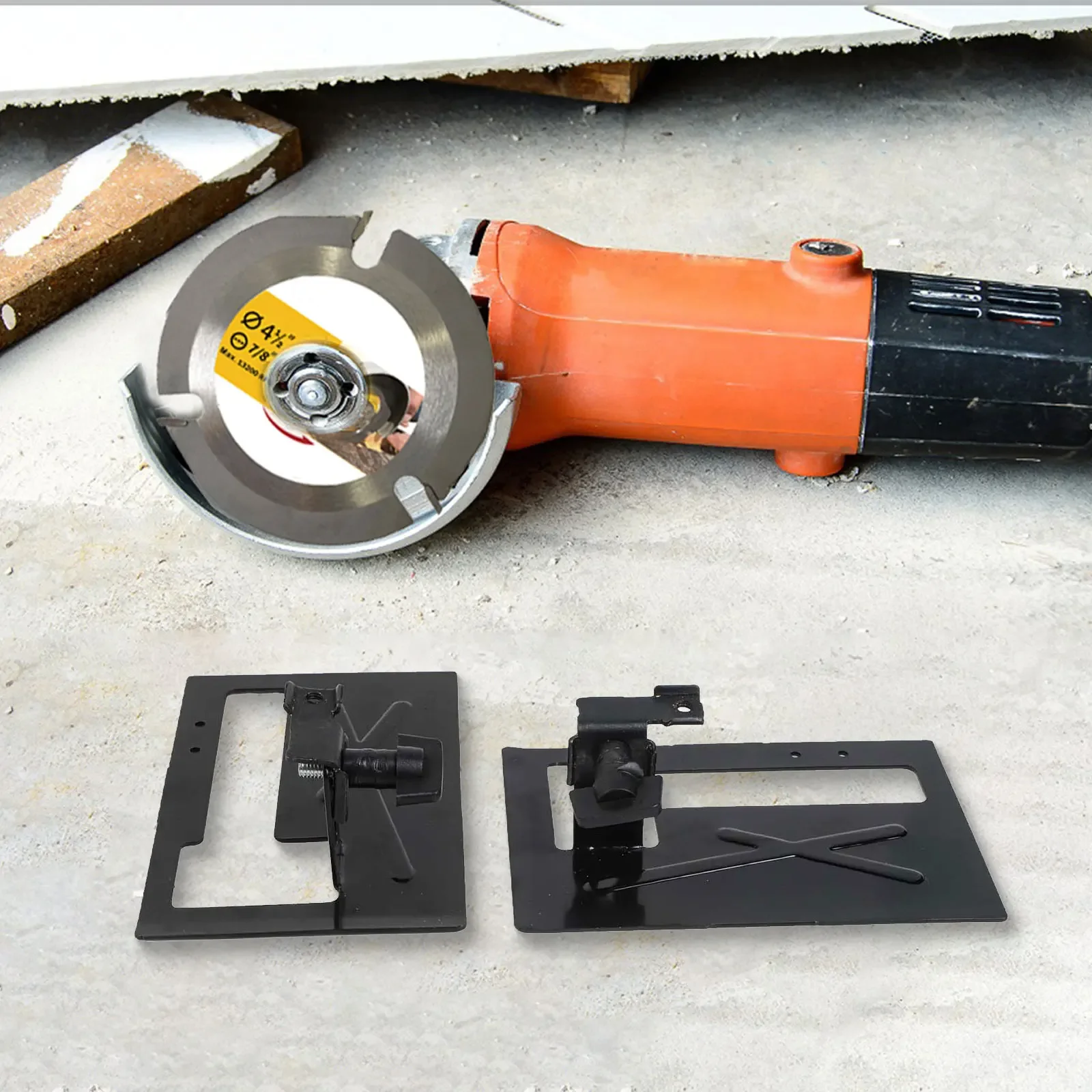 3.54 Inches Wide Adjustable Cutting Bracket Adjustable Angle Grinder Stand Portable Grinder Base Adaptable Cutting Range
