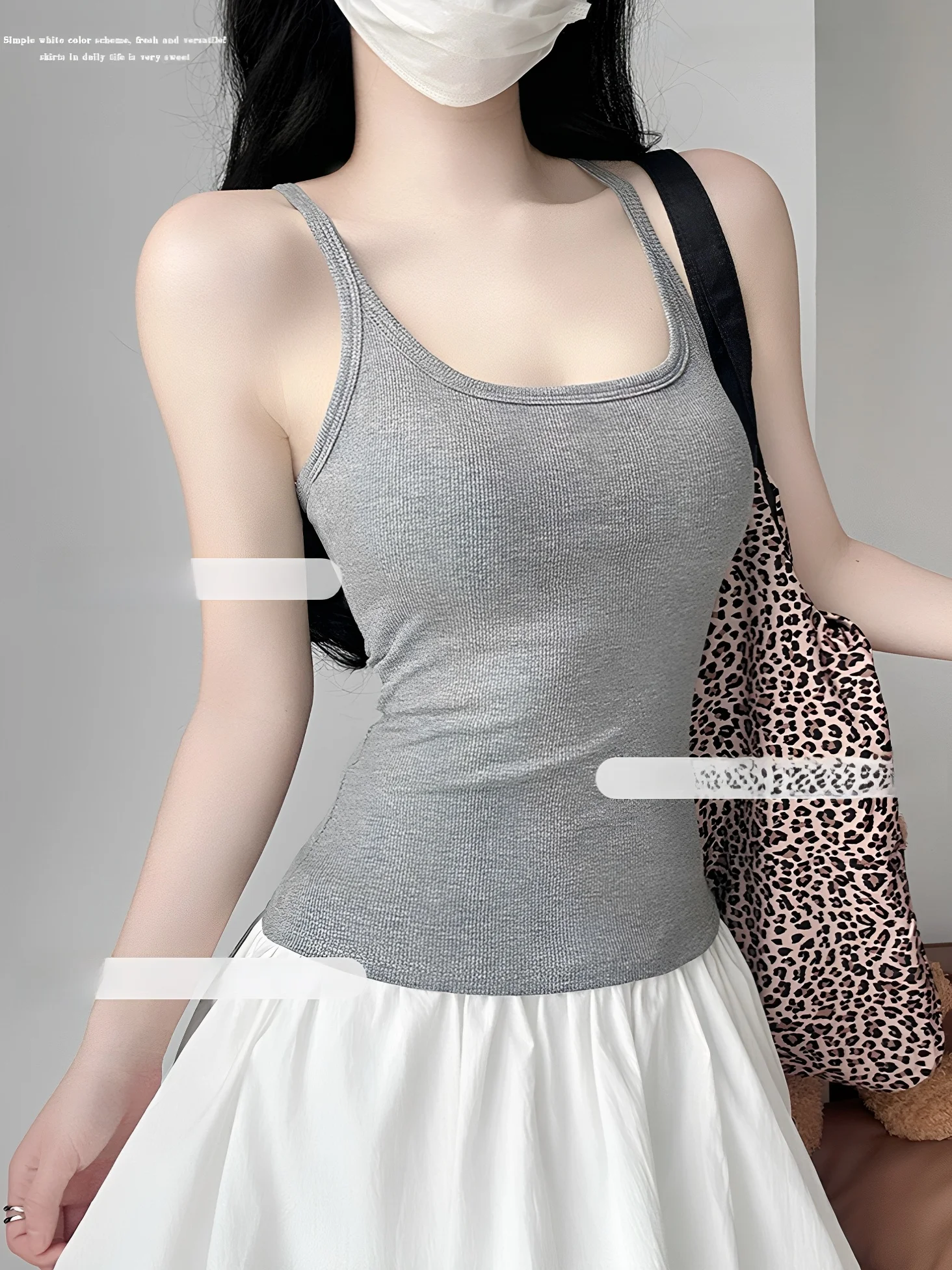 Summer Slimming Women's Tank Top with Neck Strap And Chest Pad Fitness Inner Wear Work out Small Top Cotton Spandex Blend