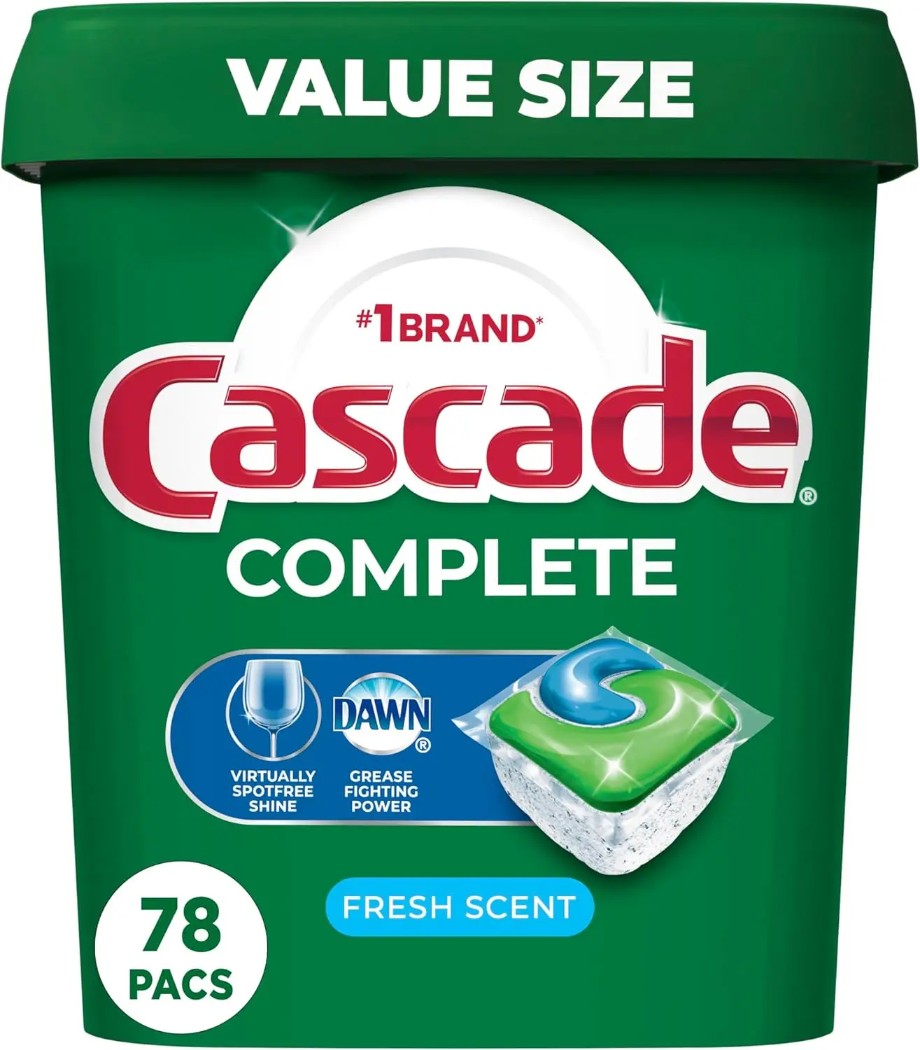 

Dishwasher Pods, Fresh Scent ActionPacs, 78 Count - Powerful Grease Fighting & Spotless Shine
