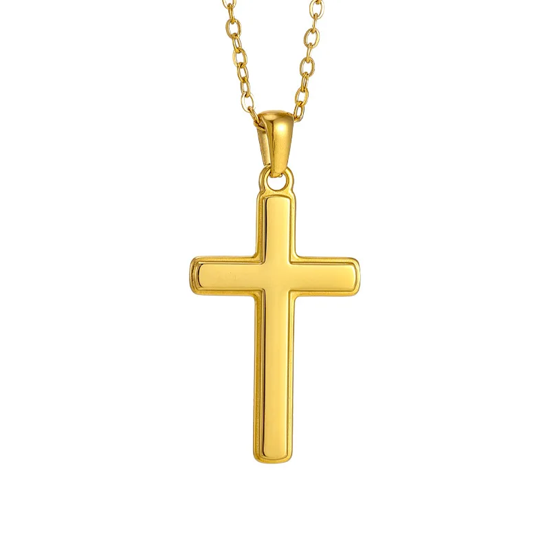 

Luxury 24K 9999 Pure Gold real gold Men's Women's Cross Pendant Necklace