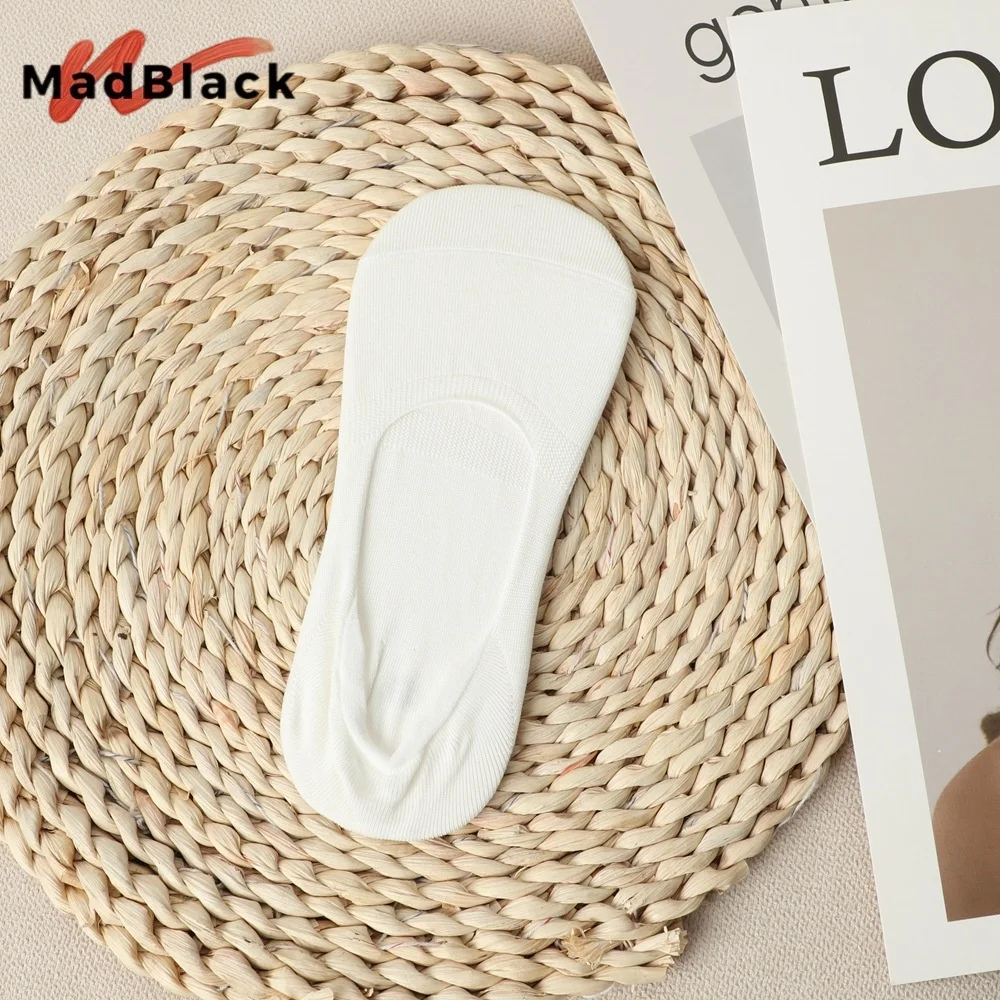 

MadBlack, 5 пар дышащих носков из 80% шелка, однотонные носки-невидимки для мужчин и женщин, эластичные невидимые носки, новинка P63706JF