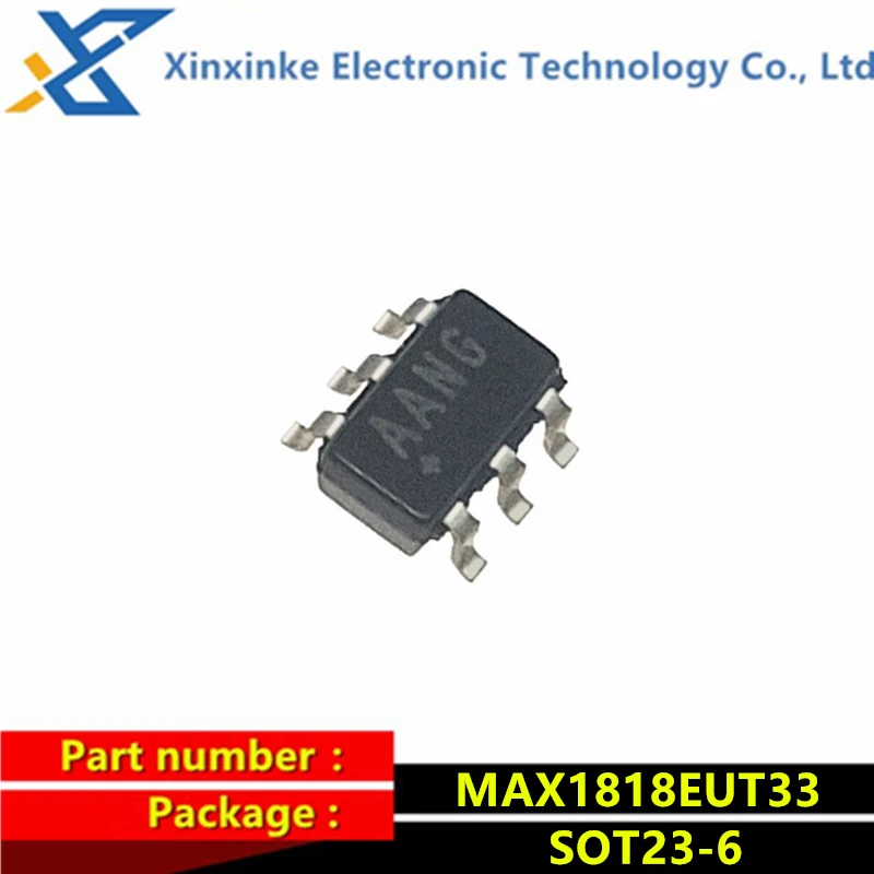 

5PCS MAX1818EUT33 SOT-23-6 MAX1818EUT33+T Marking：AANG Voltage Regulator Chip