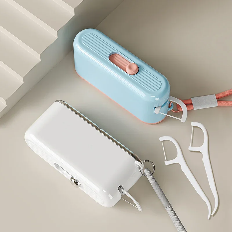 

15Pcs Dental Floss Box Automatically Pops Up, Portable Mini Toothpick Line Picks Up Dental Floss, Ultra-fine Dental Floss Stick