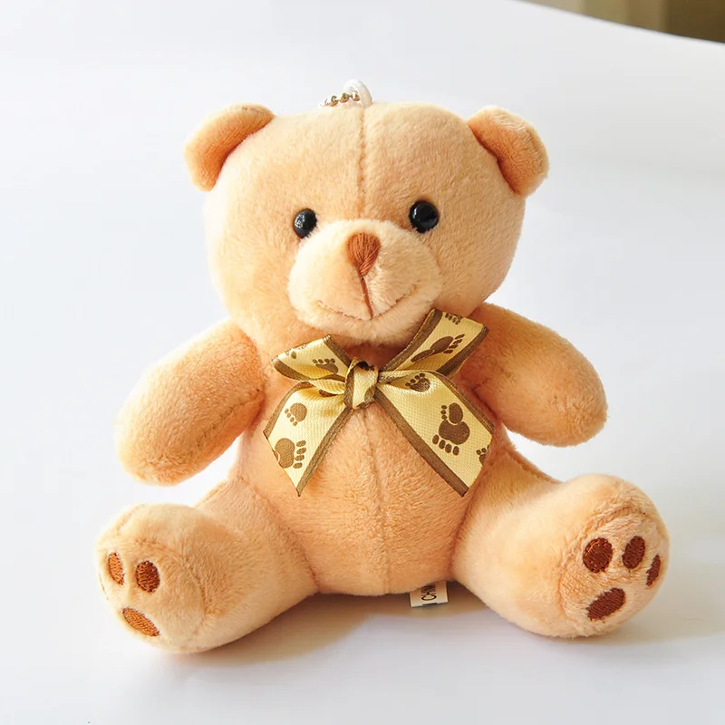 10cm Candy Bear Little Teddy Plush Toy Cute Cartoon Stuffed Soft Animal Pendant Doll Children's Decorative Birthday Gifts