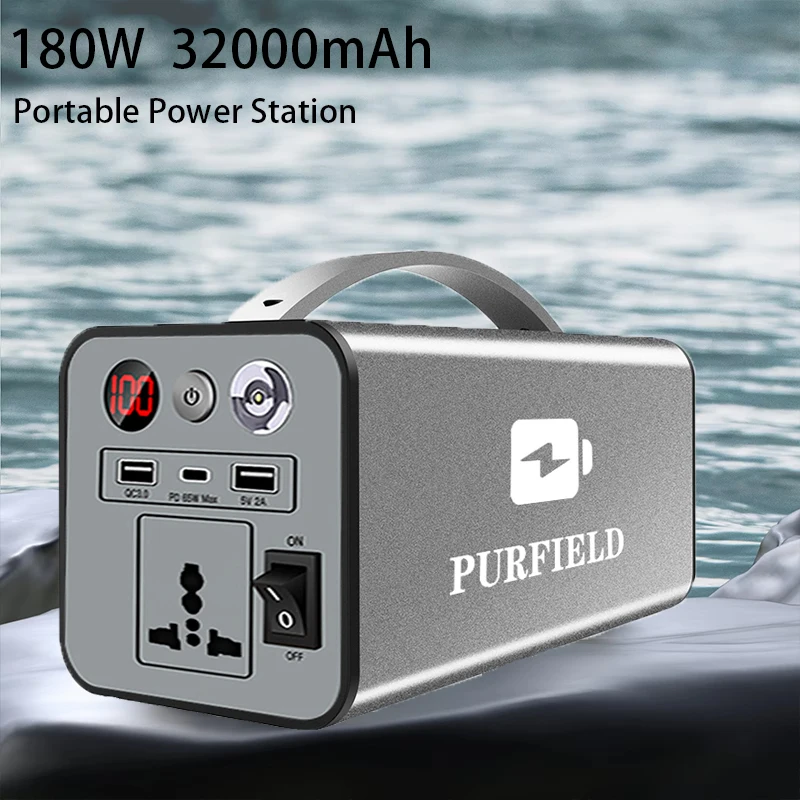 Portable Power 180W Station Generator Battery  32000mAh AC DC output Outdoor Charger Emergency Power Supply Power Bank