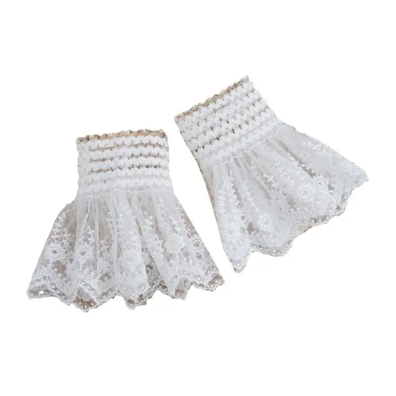 39bd-妖精手首袖口シャツセーターレース偽袖飾りフレアフリルフレア袖偽手首袖口