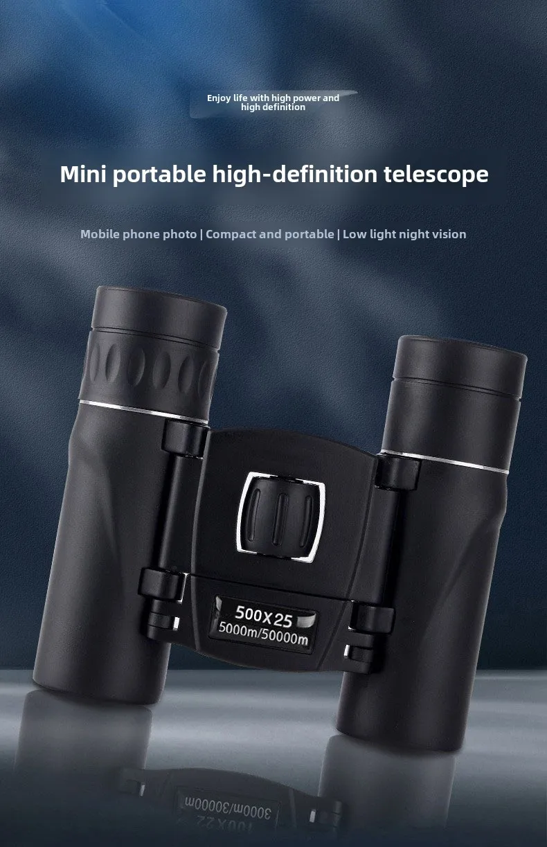 Binoculars, Mini Portable Outdoor Telescope High Definition High Power Camping Hiking Travel Telescope