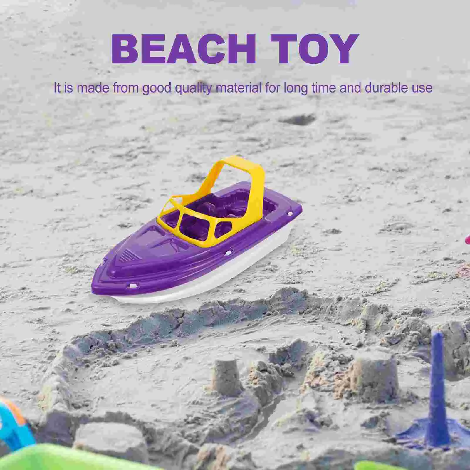 Giocattoli da tavolo ad acqua Motoscafo Barche da spiaggia in plastica per il bambino viola che prendono il giocattolo della doccia