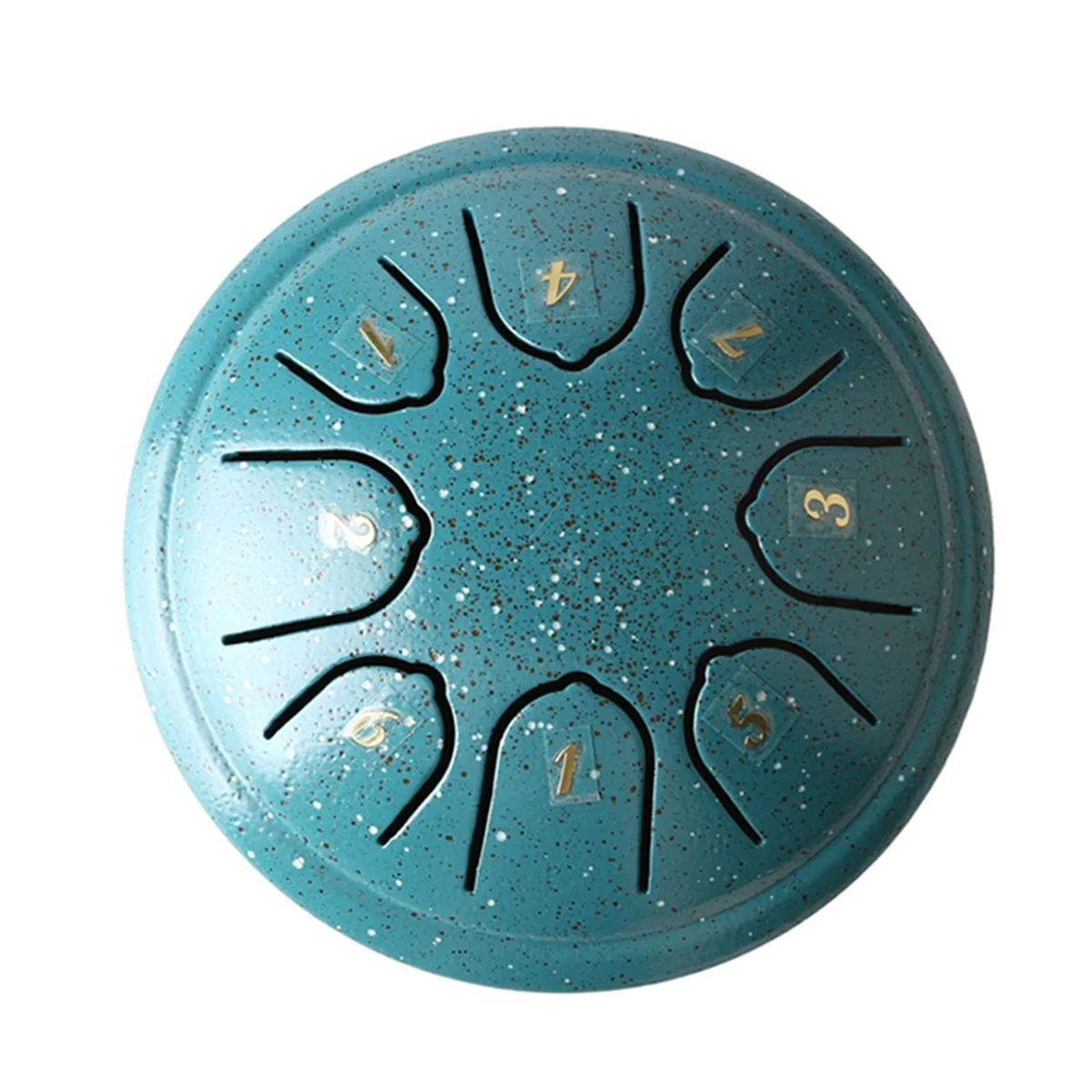 Rain Drum for Outside Steel Tongue Drum, 8 Notes 4.5 Inch Chakra Tank Drum Steel Percussion Padded Mallets Green