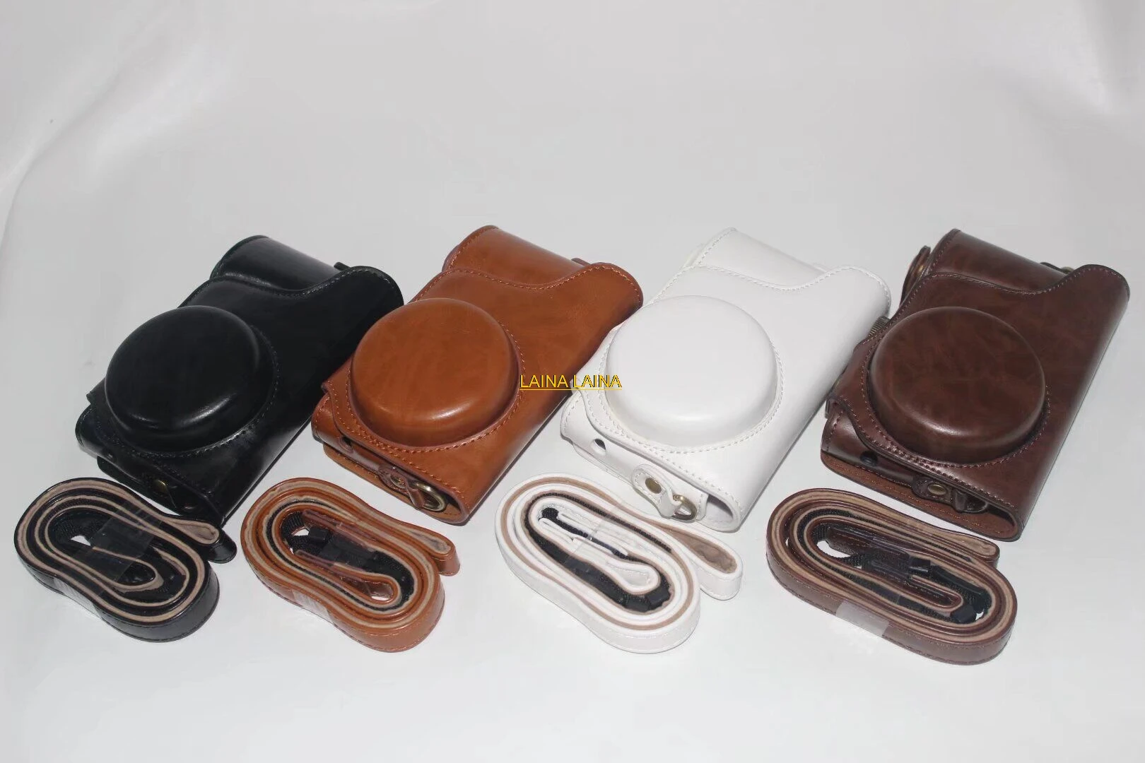 Capa de couro pu para câmera digital, para samsung galaxy ek-gc100 gc100 gc200 ek-gc-200 gc110, capa preta