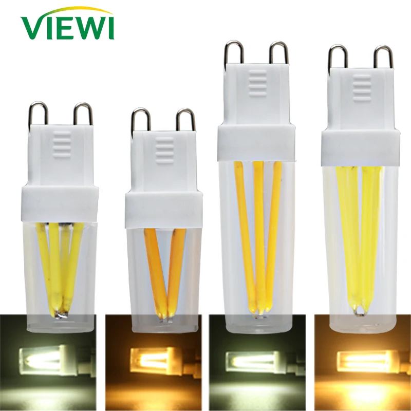 Lampadine G9 Led Filament Light 110V 220V 2W 3W COB Small Spotlight Candle Dimming Glass Shell Bulb Living Room Home House Lamp