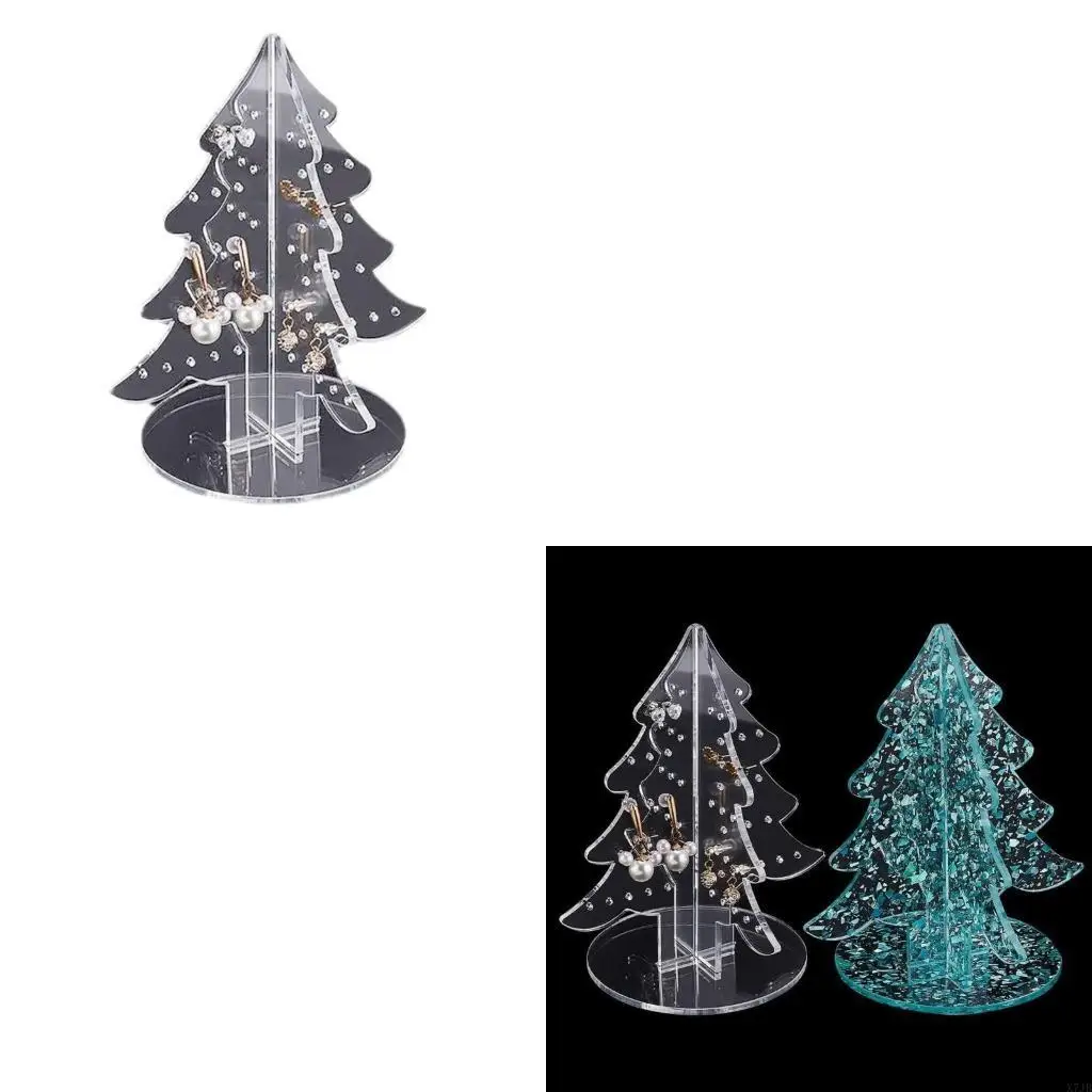 

Elegant Acrylic Earrings Rack Christmas Tree Earring Display Stand Practical Earrings Presentation Rack Jewelry Holder