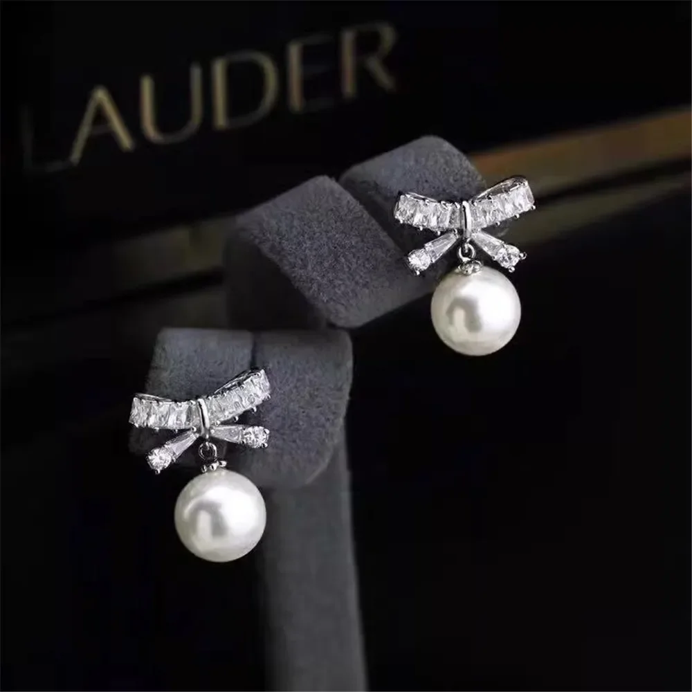 925 Silver Pearl Beads Stud Earrings Setting Base Diy Jewelry Making Findings&Components No Pearl E027