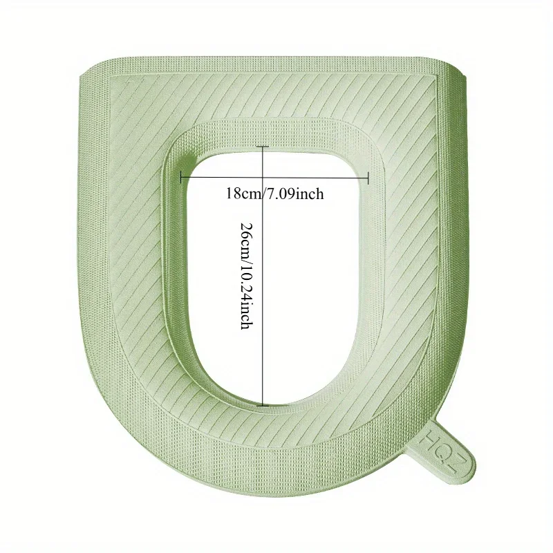 2 Stück wasserdichter Toilettensitz aus hohem Schaumstoff, waschfrei, waschbarer Toilettensitzbezug, Toilettensitz im Winter, schöner Wind – Detail 2