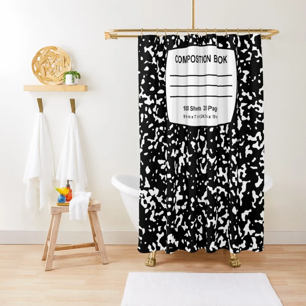 

Composition Notebook Pattern with Composition Book Label Shower Curtain In The Bathroom Bathroom Deco Bathroom Shower Curtain