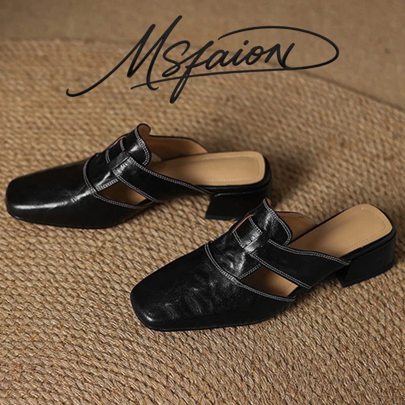 

Новые женские мюли из натуральной овчины 2026 года: кожаные, с закрытым носком, на массивном каблуке, с вырезами, мягкие, комфортные, нескользящие