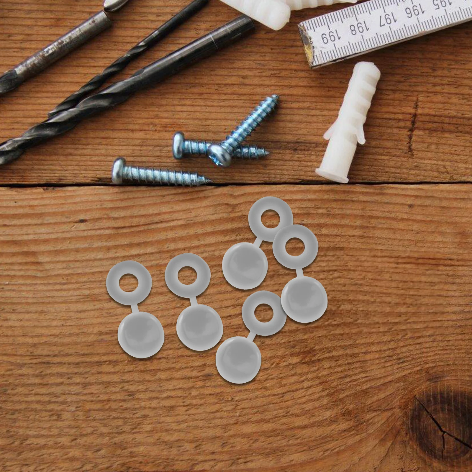 

100Pcs Screw Covers Decorative Plastic Caps for Screws Hole Wrinkle Shutters Dark Grey Bulk Supply Easy Installation