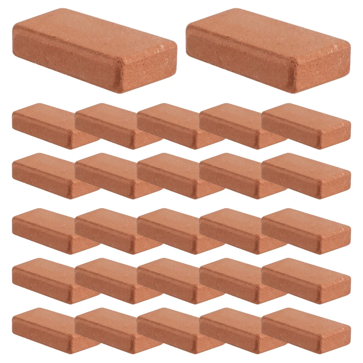 350 Pieces Mini Bricks for Landscaping Miniature Bricks Brick Wall Small Bricks for Dollhouse Garden Parts,1/35