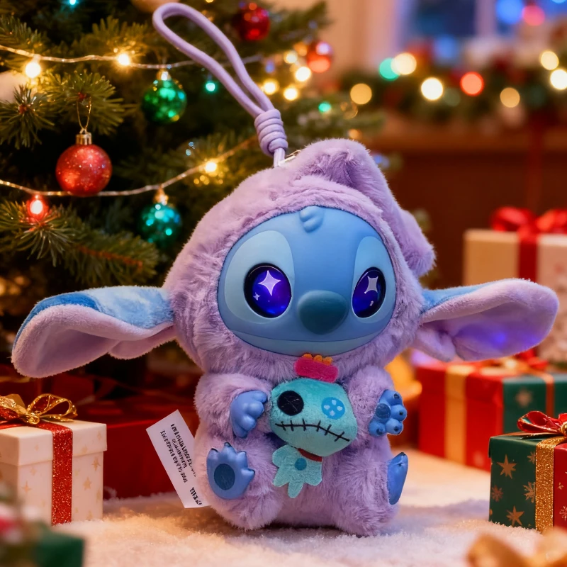 디즈니 뉴 스티치 잠자리에 들기 전에 먹어라 시리즈 비닐 블라인드 박스 가방 펜던트 귀여운 플러시 인형 미스터리 박스 장난감 크리스마스 선물