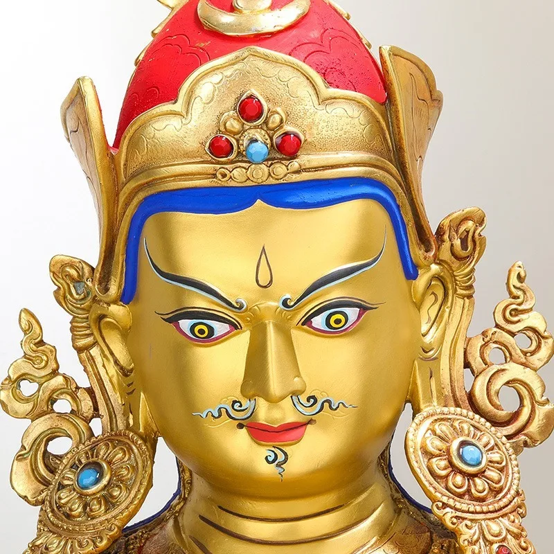 Gilt copper imitation Nepalese Vajradharmi Buddha statue ornament, Tibetan-style ethnic home decor15Statue of the Lotus Master