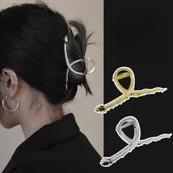 1pcs Snake Niche Design Grab Clip Large Sense Of Shark Clip Temperament Metal Hair Clips Plate Hair Back Of The Head Hair