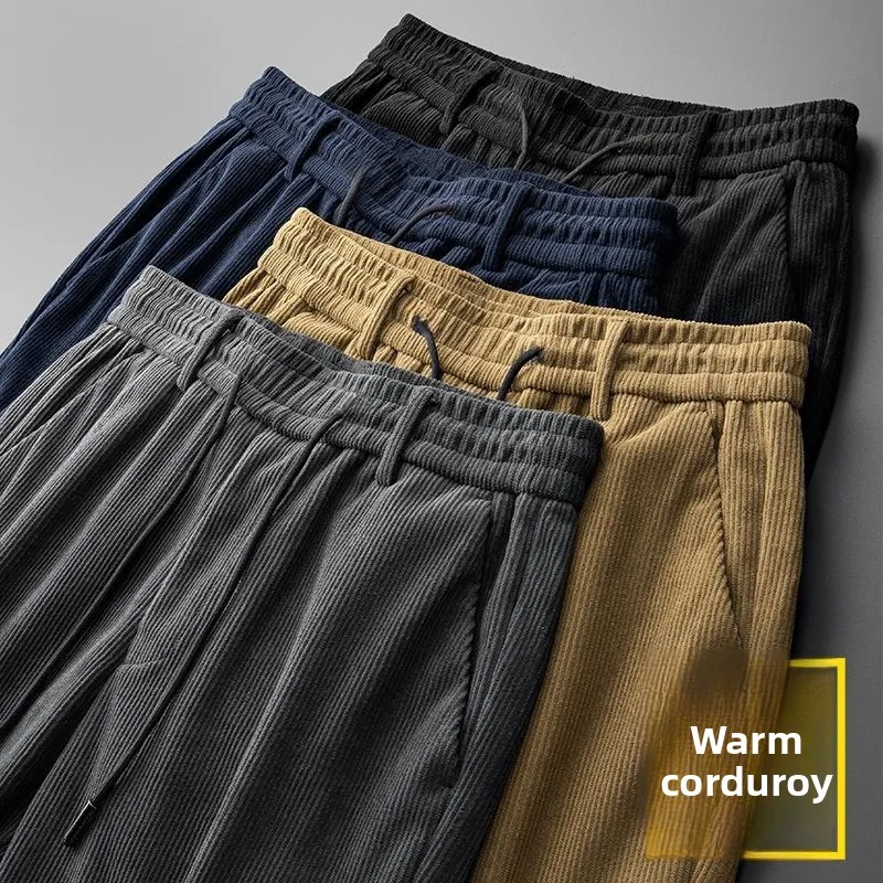 

Мужские рабочие брюки, износостойкие, легко работать, повседневные осенне-зимние вельветовые прямые длинные брюки