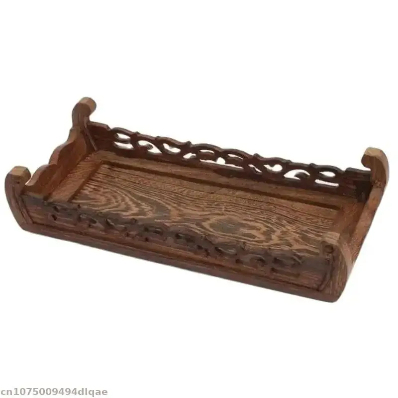 Vintage Wooden Decorative Base Flower Pot Vase Decorative Base Mini Figure Sculpture Display Stand Handicrafts Plant Stand