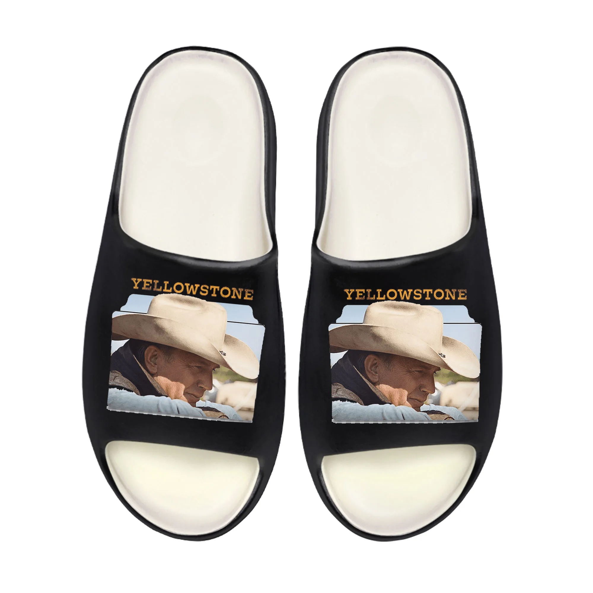 

Yellowstone Logo Design Soft Sole Sllipers Home Clogs Customized Water Shoes Mens Womens Teenager Stepping on Shit Beach Sandals