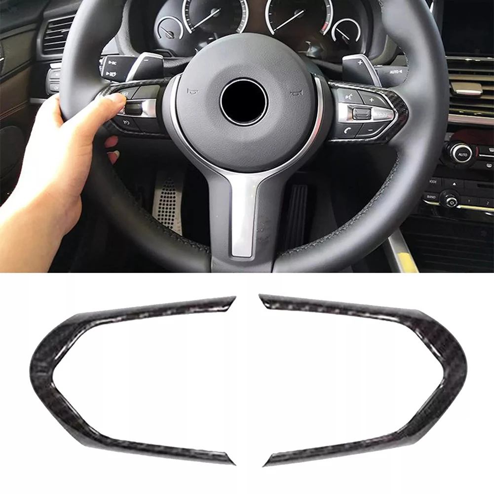 Carbon Fiber Car Steering Wheel Covers Automotive Switch Trim Cover High Reliability High Universality Fitment No