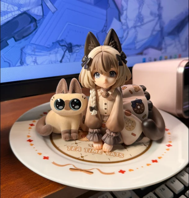 

[Предпродажа] Подлинная серия Ribose Dlc для чаепития Cat × сиамский кот, маленькие бобы, совместный набор дружбы, сиамский кот, стиль