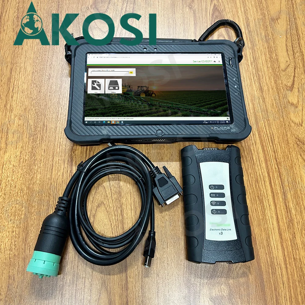 

for EDL V3 Agricultural Tractor Heavy Vehicle Diagnostic Kit Tool For EDL V3 Service Electronic Data Link with Xplore tablet