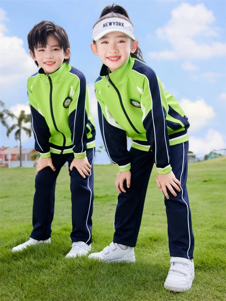 spring-autumn-school-uniform-set-for-primary-and-kindergarten-students-graduation-photo-class-uniform-cotton-polyester-blend