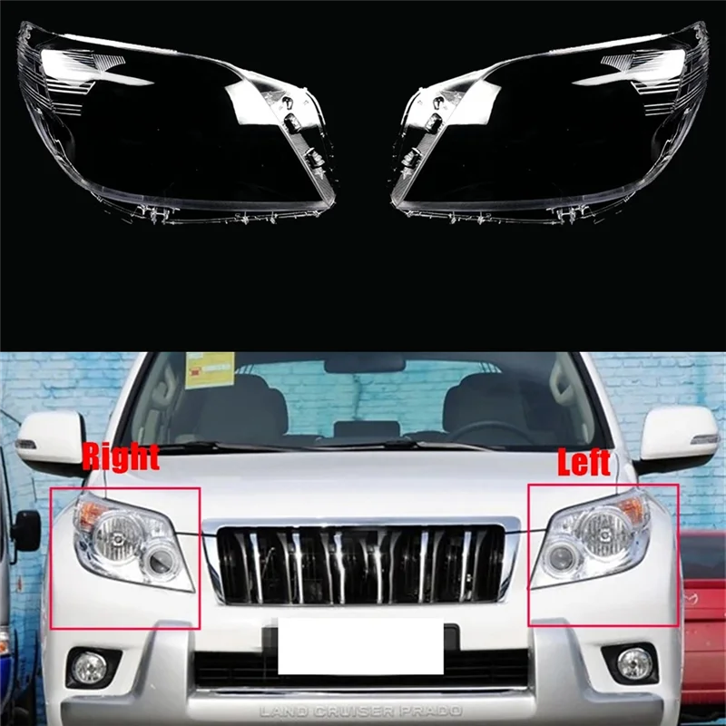 

Right Car Headlight Lens Cover Head Light Lamp Lampshade Front Light Shell For Toyota Prado 2010-2013 Replacement Parts