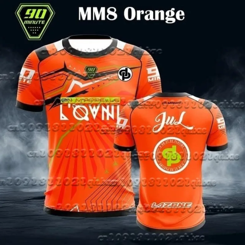 

New Mm8-90 Minute Motorcycle Short Sleeved Bicycle Men's and Women's Casual T-shirt Quick Drying Breathable Oversized T-shirt