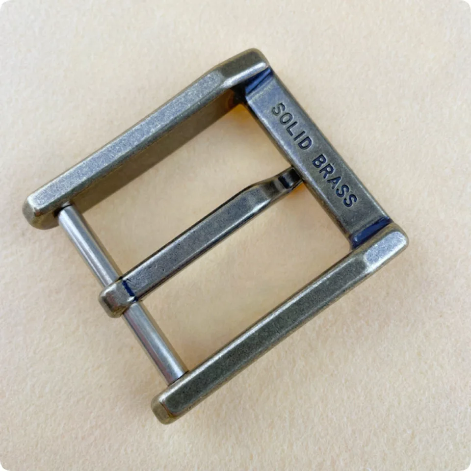 4cm pure copper detachable pin buckle Vintage Solid Brass Belt Buckles For Men Cowboy Belt DIY Accessories Leather Craft