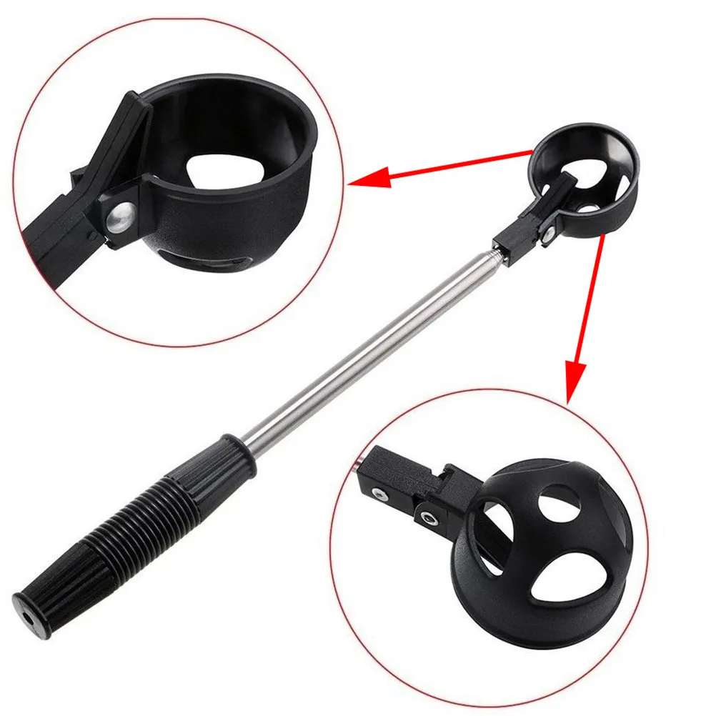 Telescopic Golf Ball Retriever Stainless Steel Shaft Adjustable Length Lightweight ABS Grip Automatic Locking Ball Picker